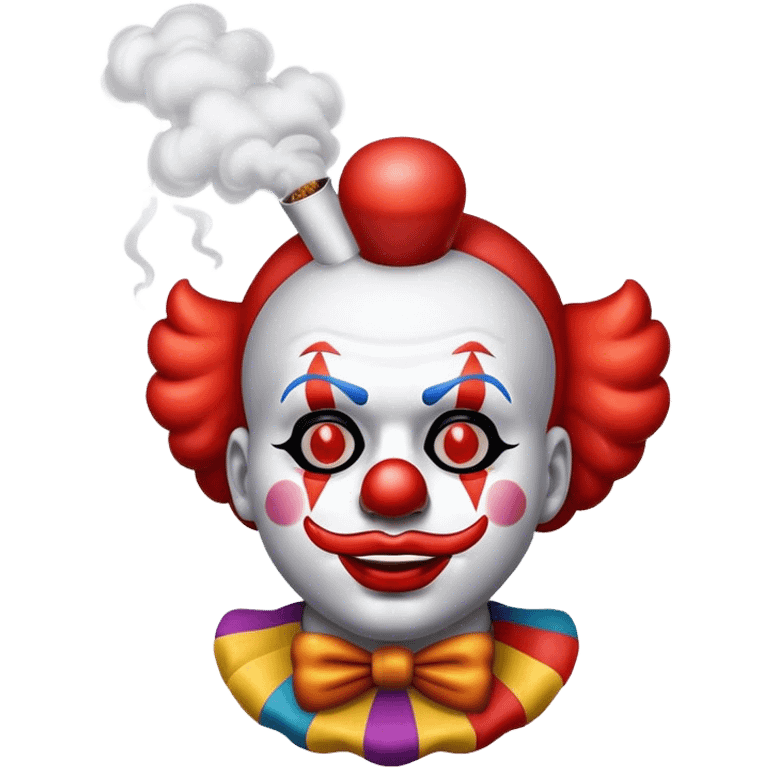 create and emoji of a smoking clown  emoji