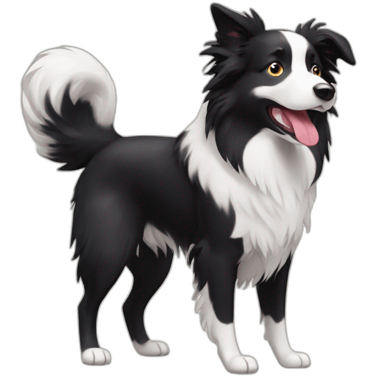 Pokéball border collie emoji