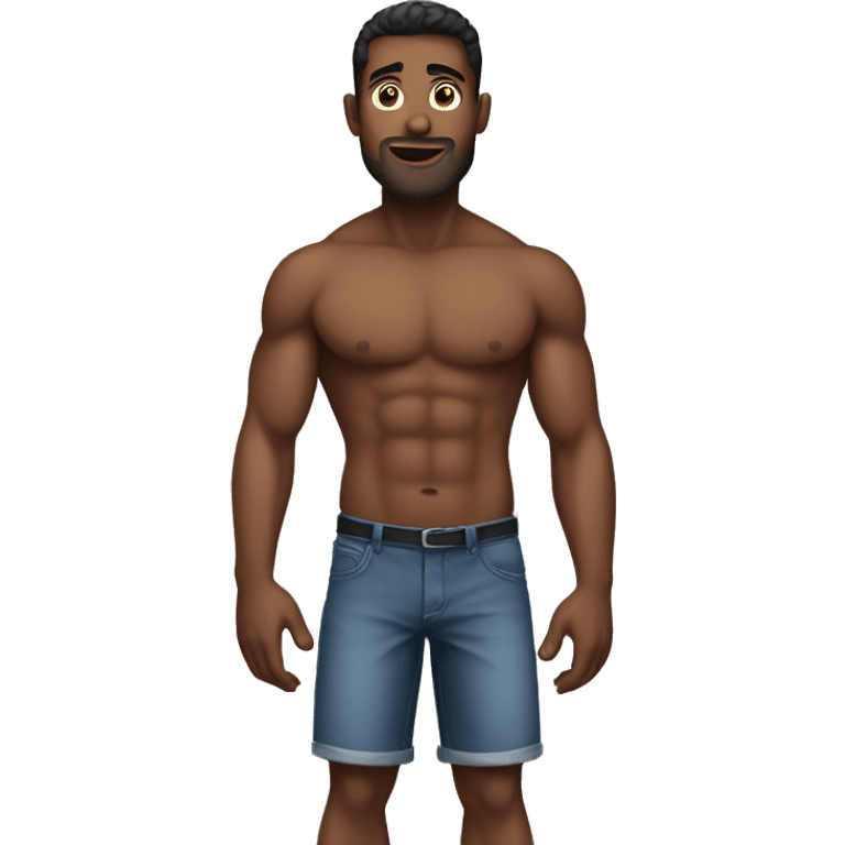 Dude with sixpack  emoji