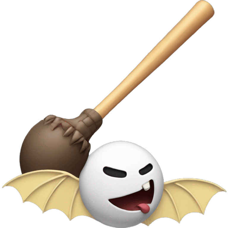 An emoji being hit by a bat with bonk  emoji