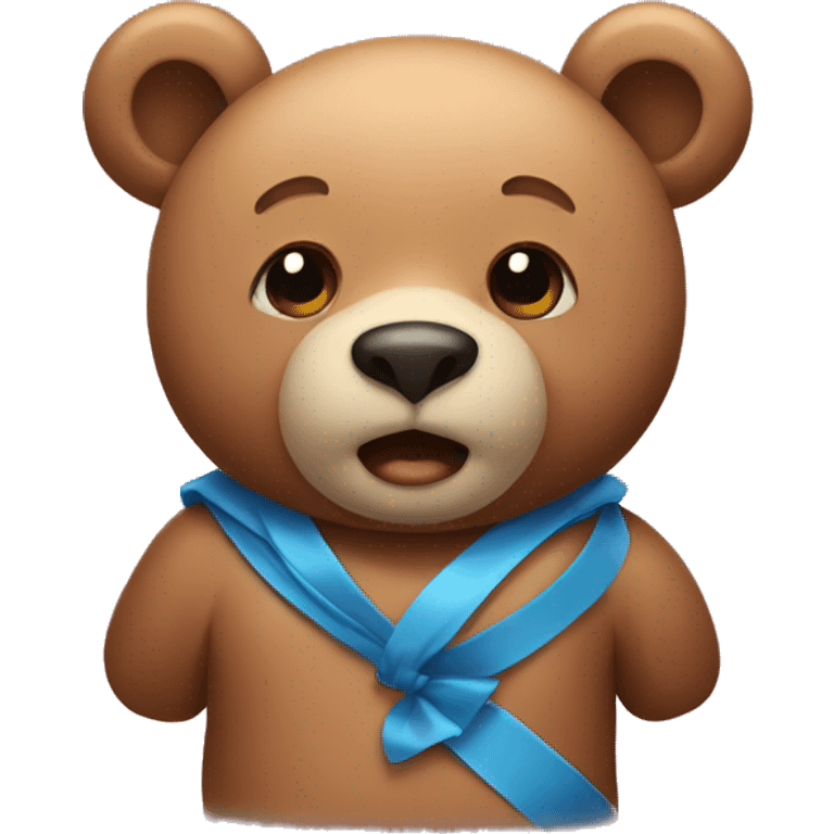 Bear whereing a bow  emoji