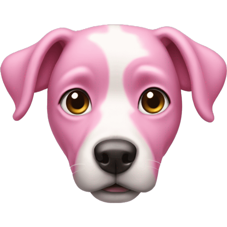 Pink dog named chmurka emoji