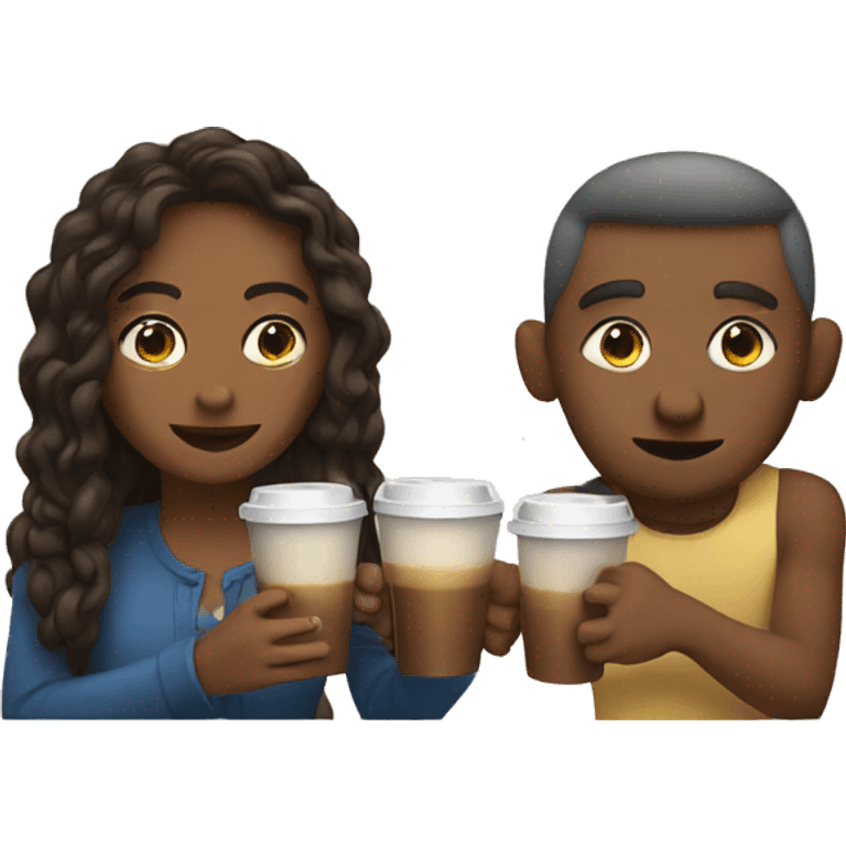 Couple drink coffee  emoji