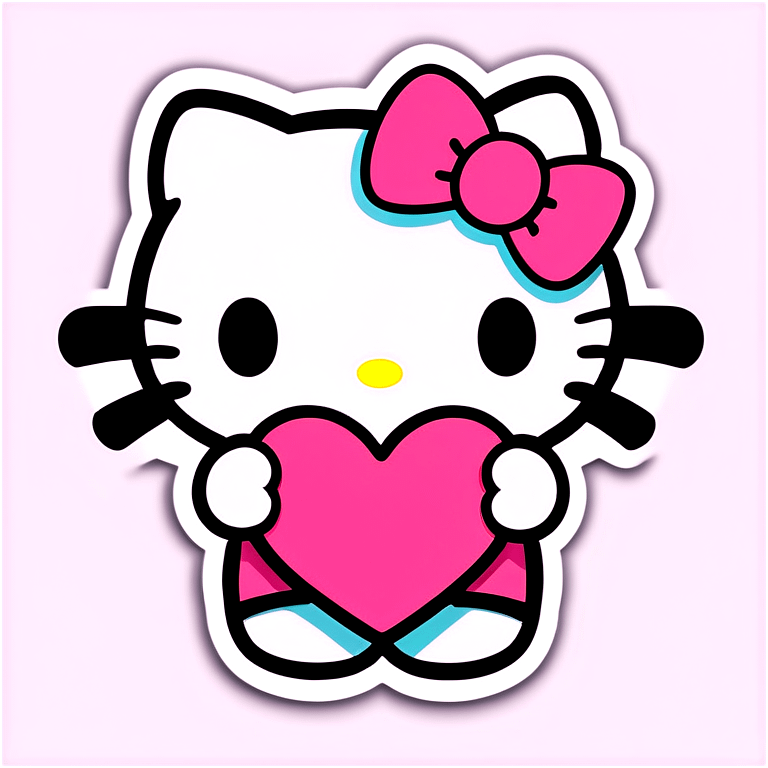 hello kitty pink heart emoji