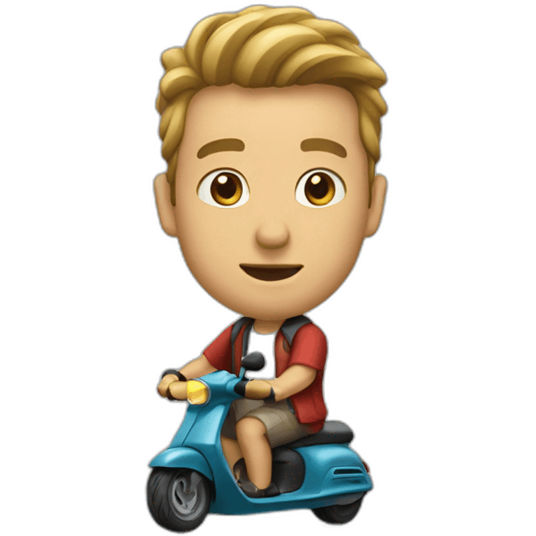 Jul qui cabre en scooter emoji