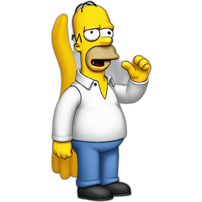 Homer Simpson waving emoji