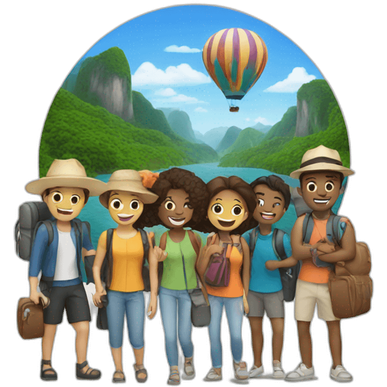 travel with friends emoji