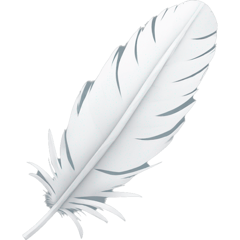 white low poly feather emoji