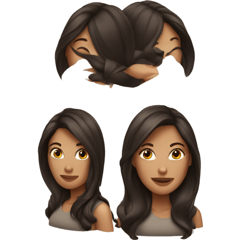 Brunette woman emoji