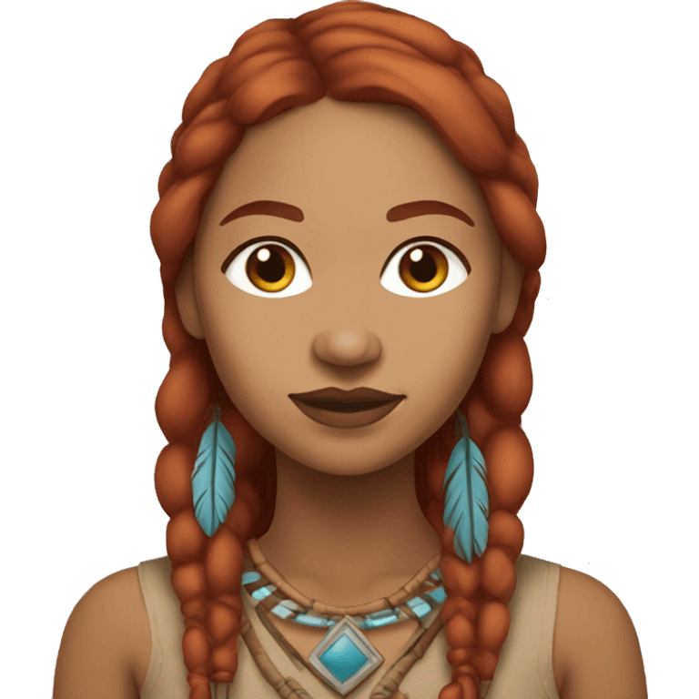 Lightskin native american woman redhead  emoji