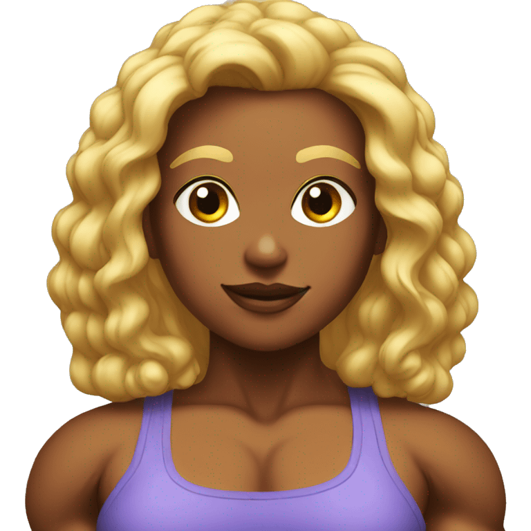 Massive female bodybuilder emoji