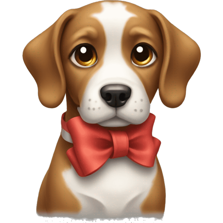 Dog with bow emoji