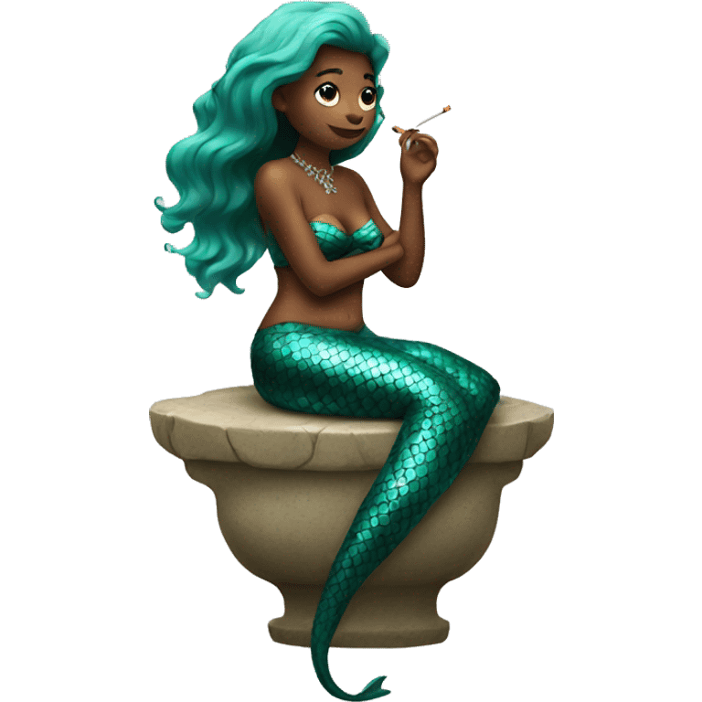 mermaid with cigarette emoji