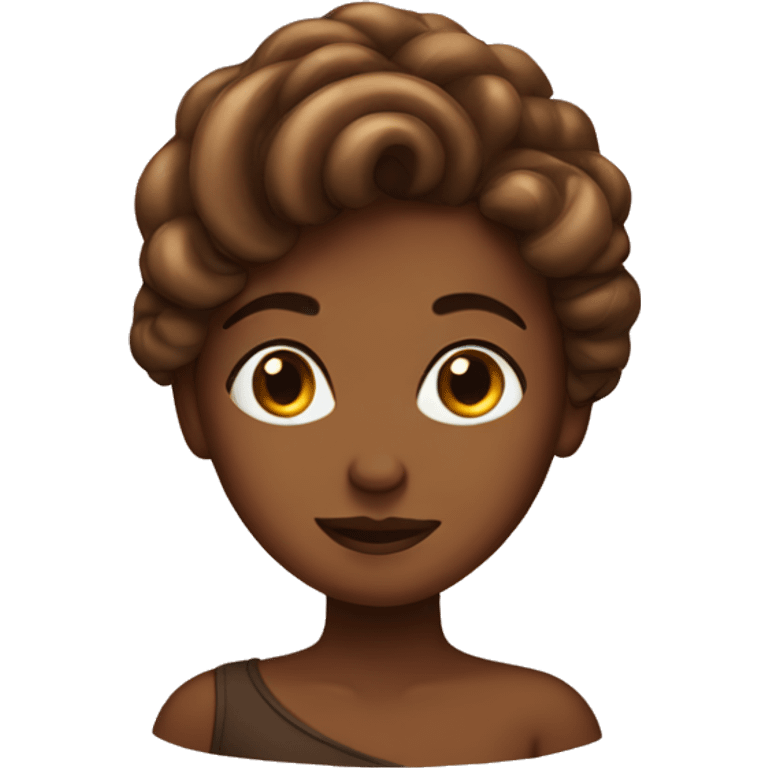 Brown swirl girl emoji