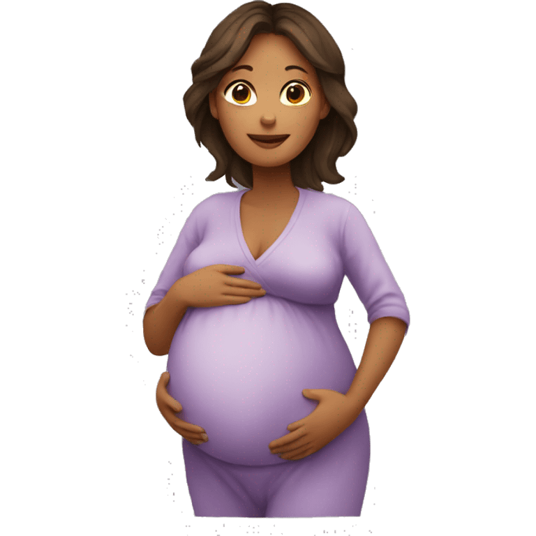 pregnant woman in a journey emoji