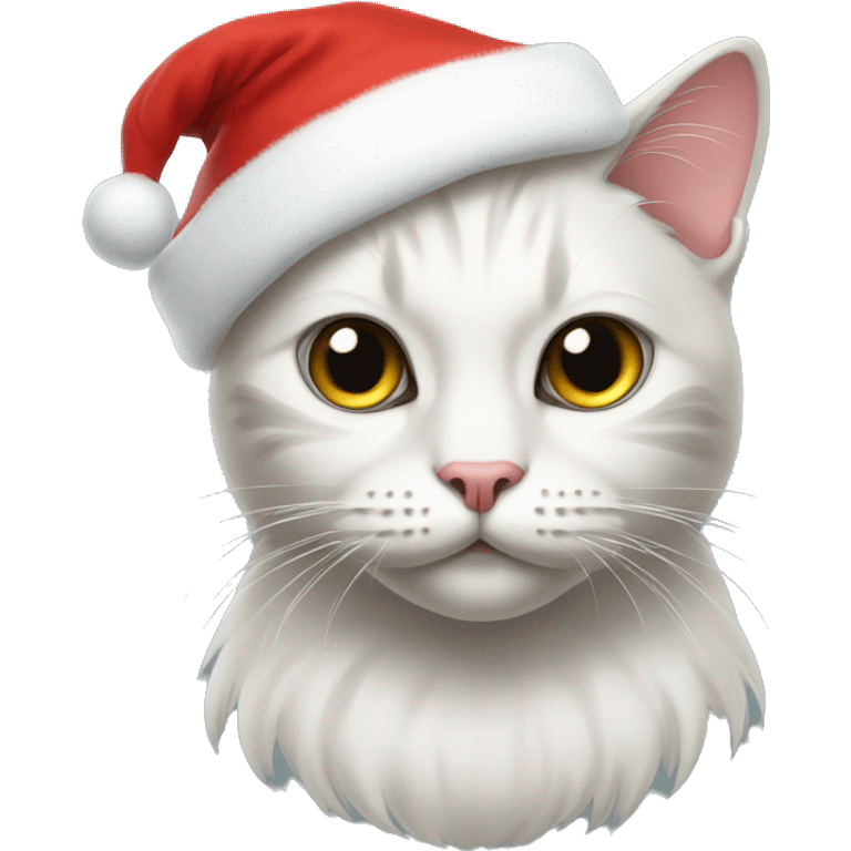 Cat with santa hat emoji