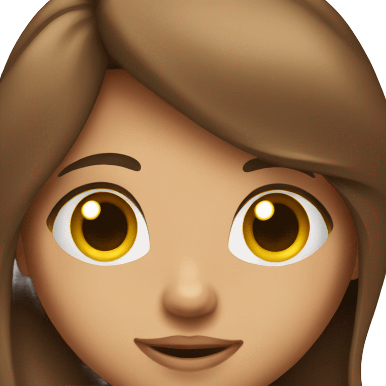 Long brown hair girl please emoji