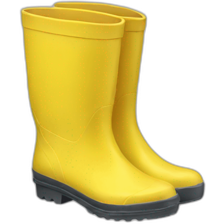 yellow rain boots pair emoji