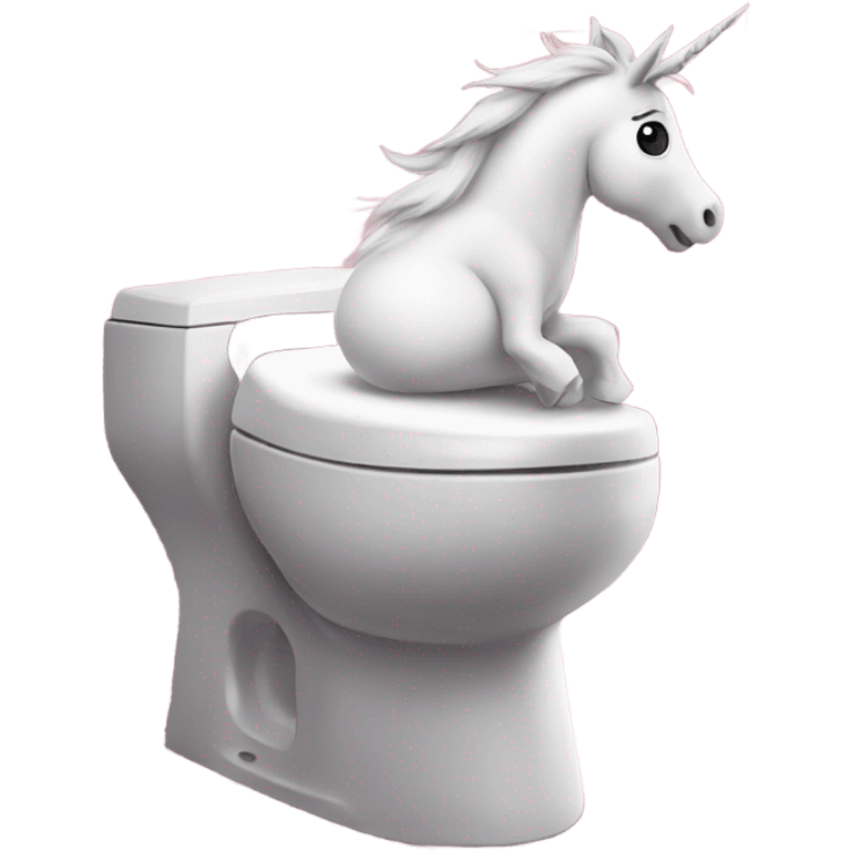 Unicorn on a toilet emoji