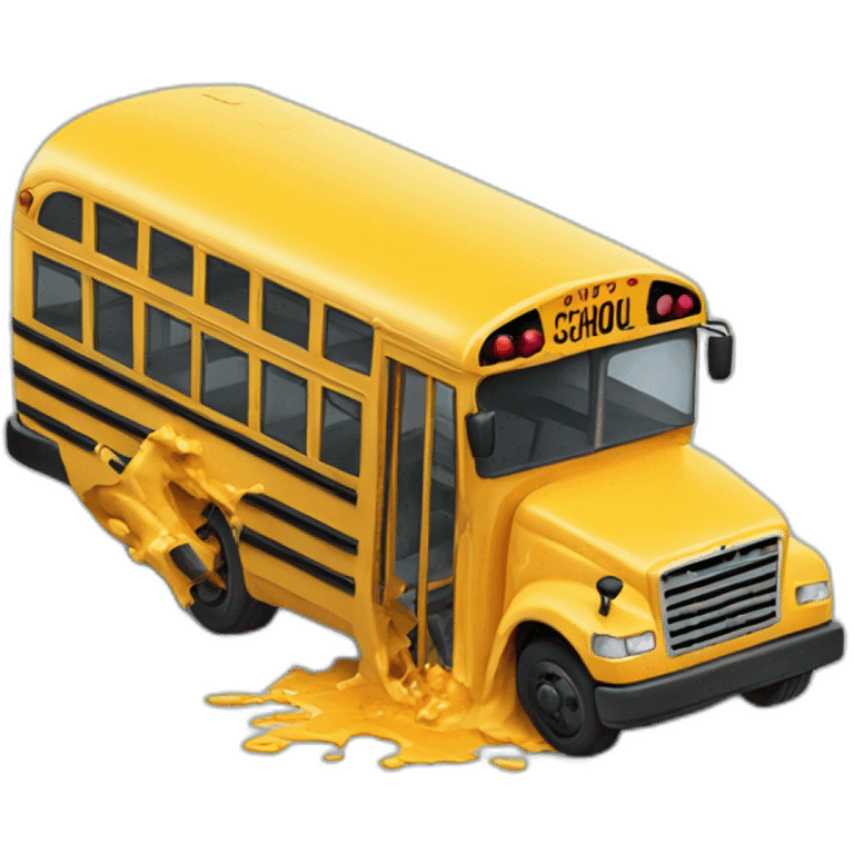 School bus crash emoji