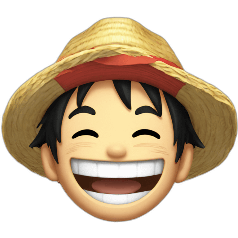 Luffy laughing emoji