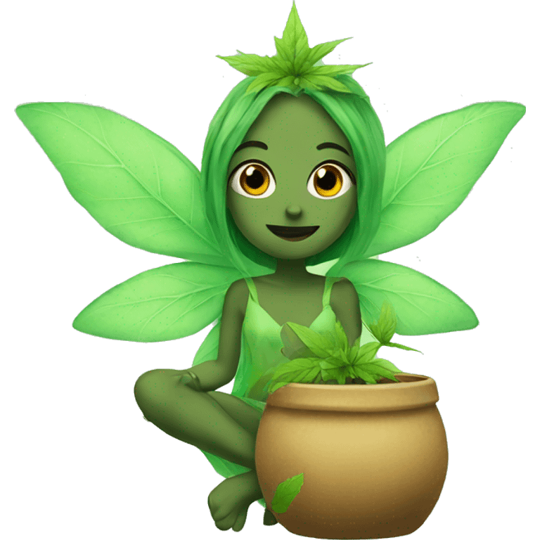 Weed fairy emoji