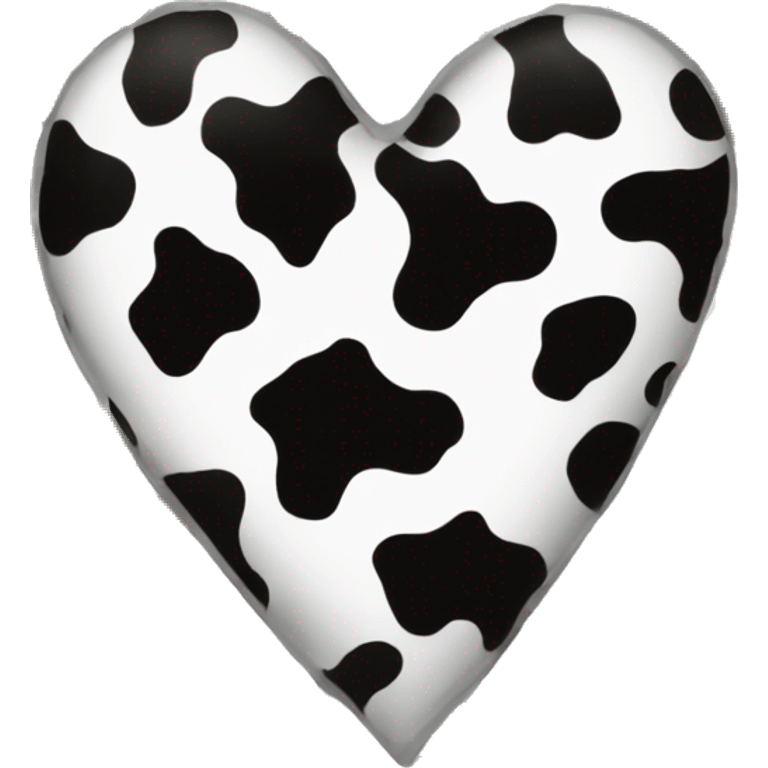 Cow print heart emoji