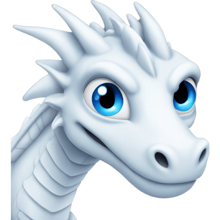 White Dragon with a Blue eyes emoji