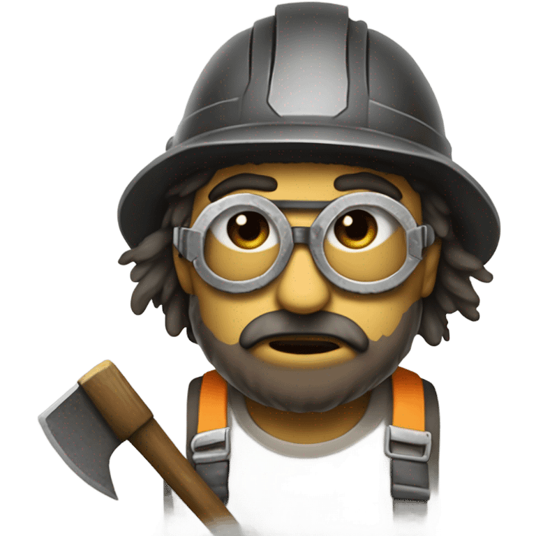 Crazy miner emoji