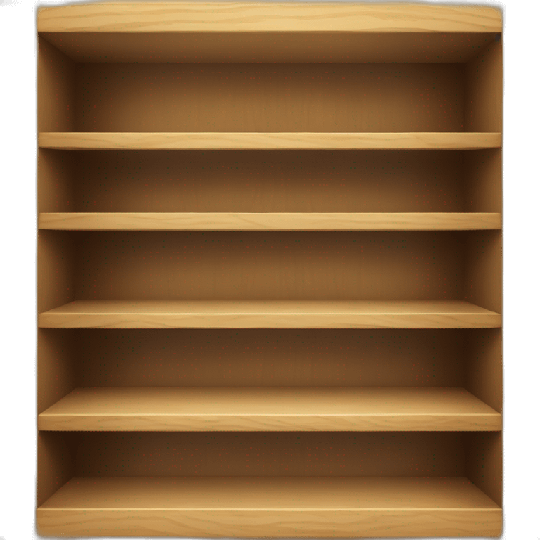 small wooden shelf.  emoji