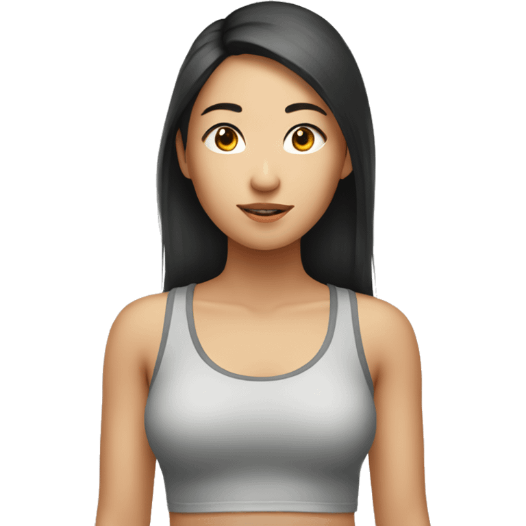 asian girl with tanktop emoji