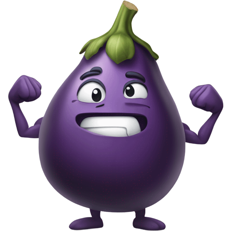 Eggplant power emoji