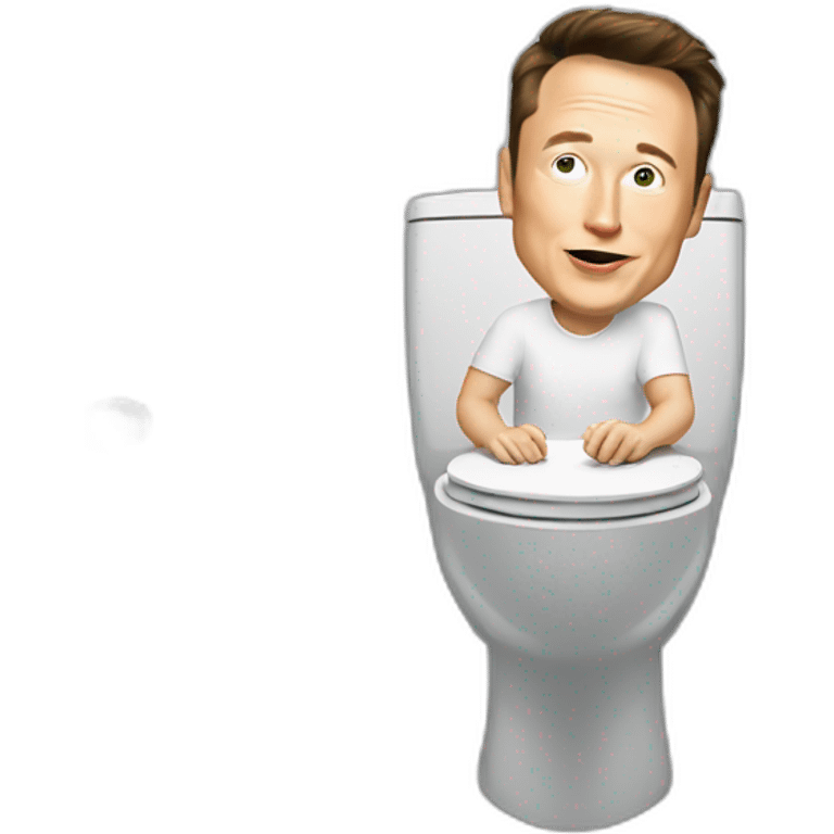 Elon musk in toilets emoji