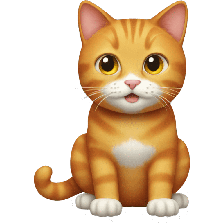 A ginger cat physics emoji