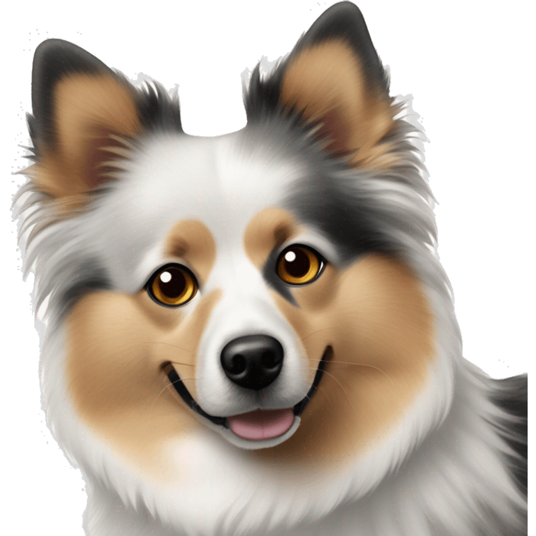 German Spitz merle color with heterochromia emoji