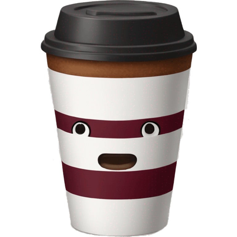 realistic burgundy TAKEAWAY coffee emoji