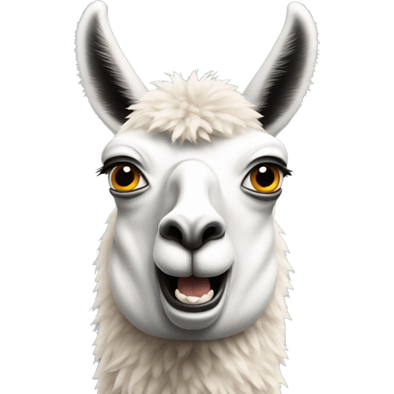 terrified lama emoji