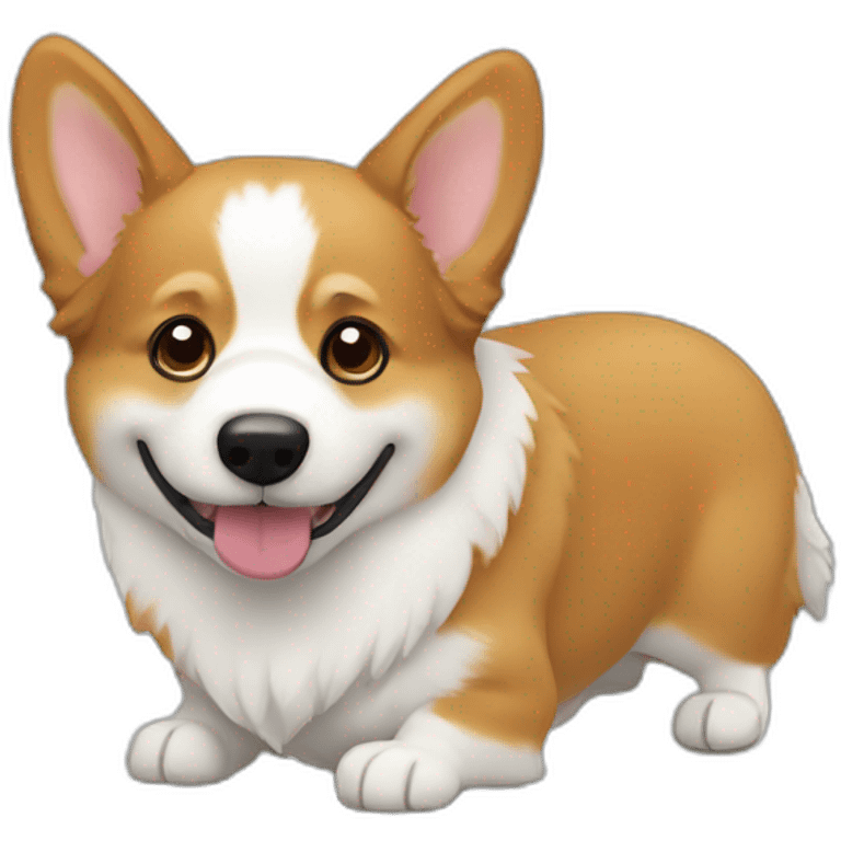 corgi on the computer emoji