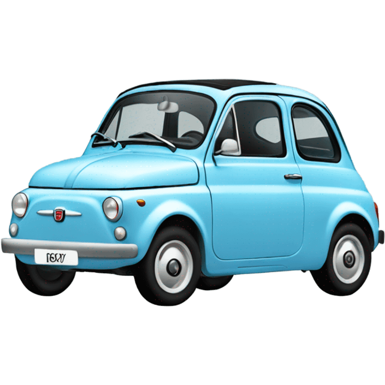 fiat 500 baby light blue emoji