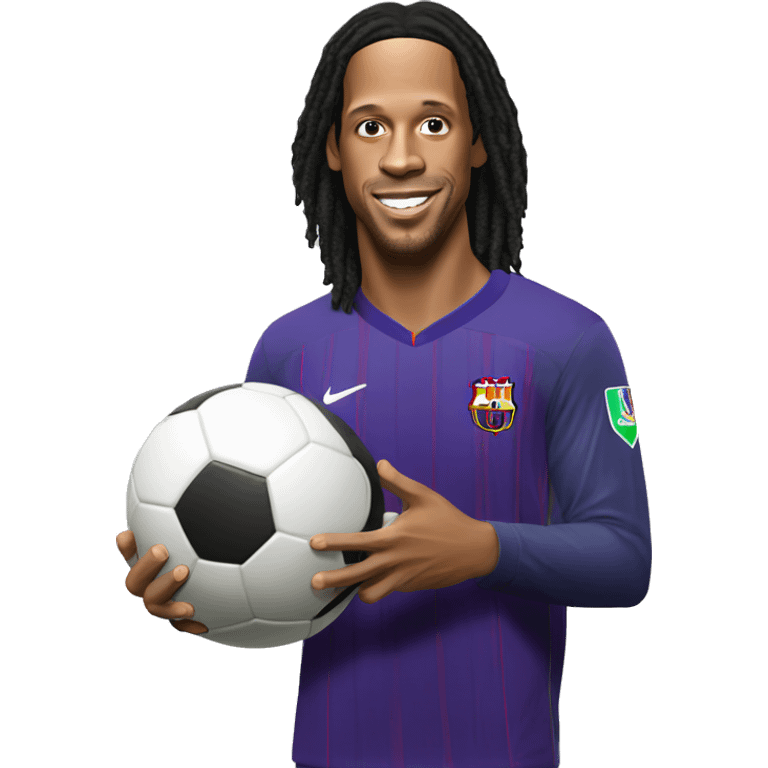 Ronaldinho with the ball emoji