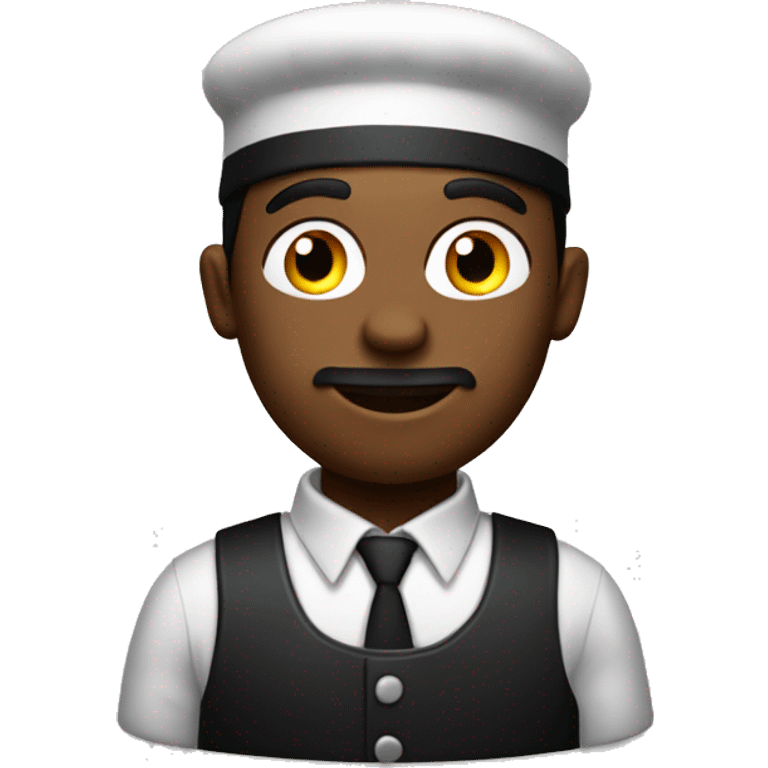 Homme noir serveur de fast food emoji