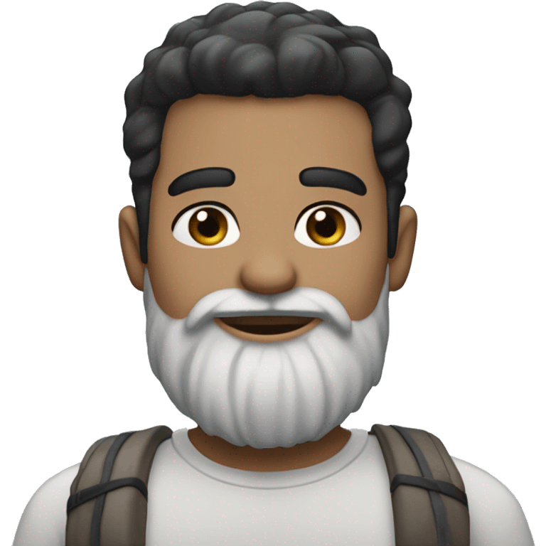 Generate emoji of kishan with white skin tone,with black hair, blue eyes, with thick beard emoji