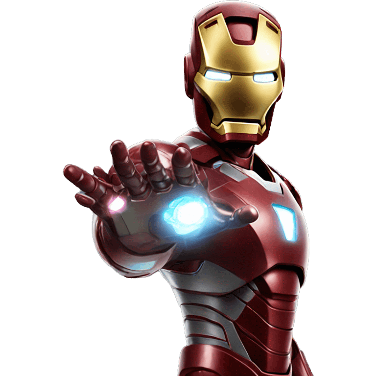 iron man with hologram from his hand emoji