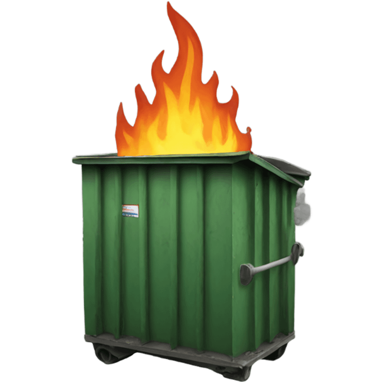 Burning dumpster emoji