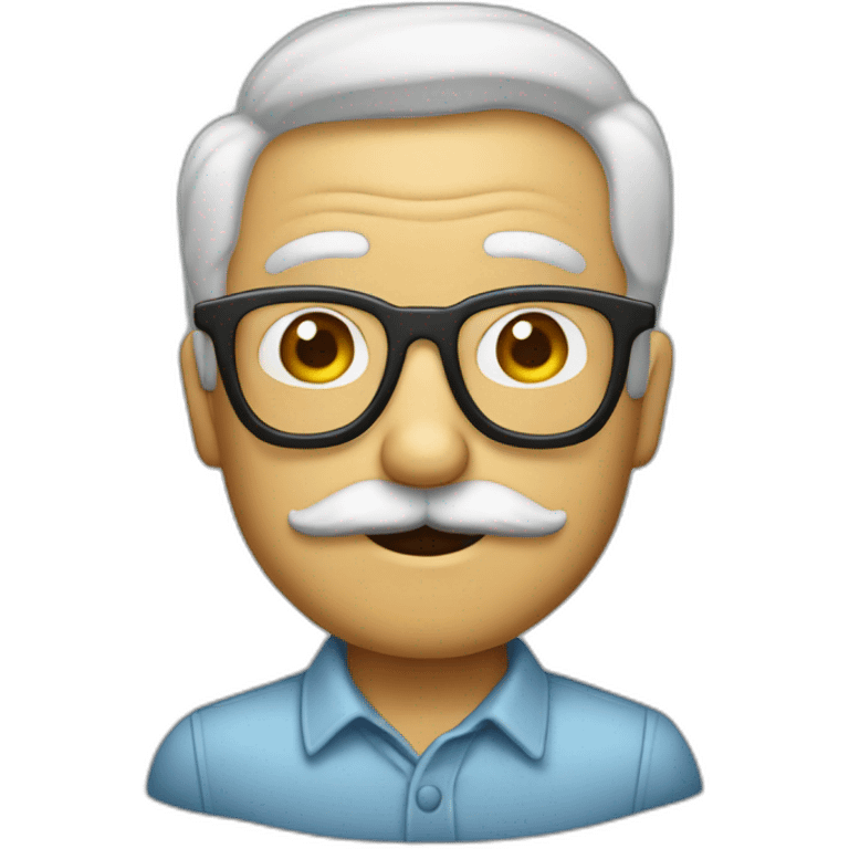 Emoji con gafas y bigote de abuelo emoji