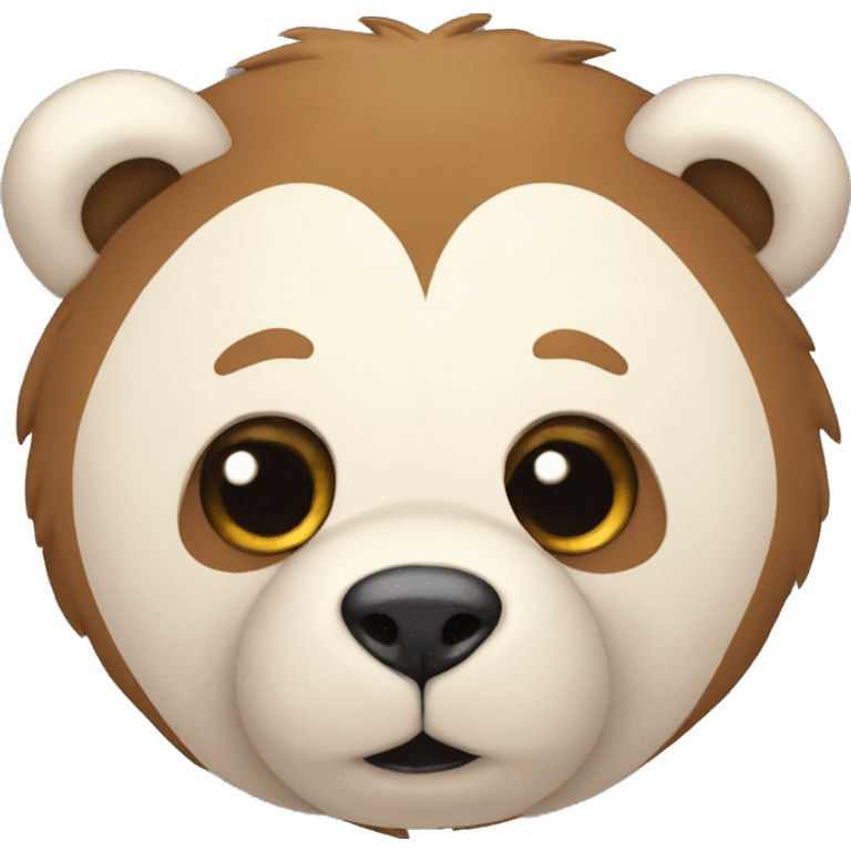 Un ours en peluche endormi serrant un cœur dans ses bras emoji