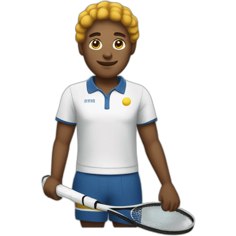 Serving in lawn tennis emoji