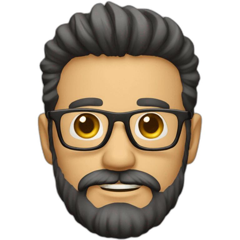 hombre gafas barba  emoji