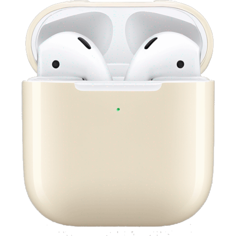 Cream colored AirPods emoji