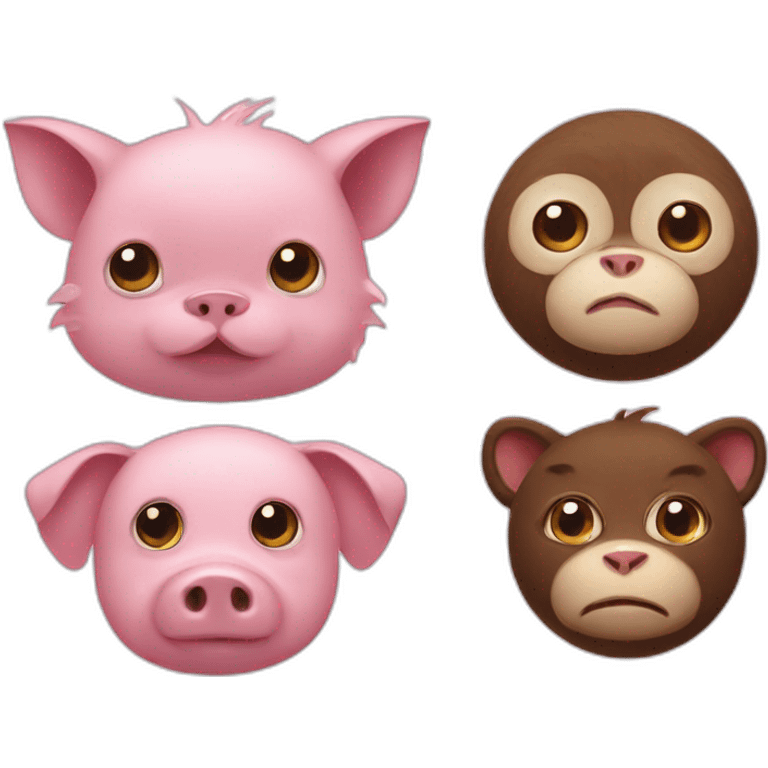 pig-cat-monkey emoji